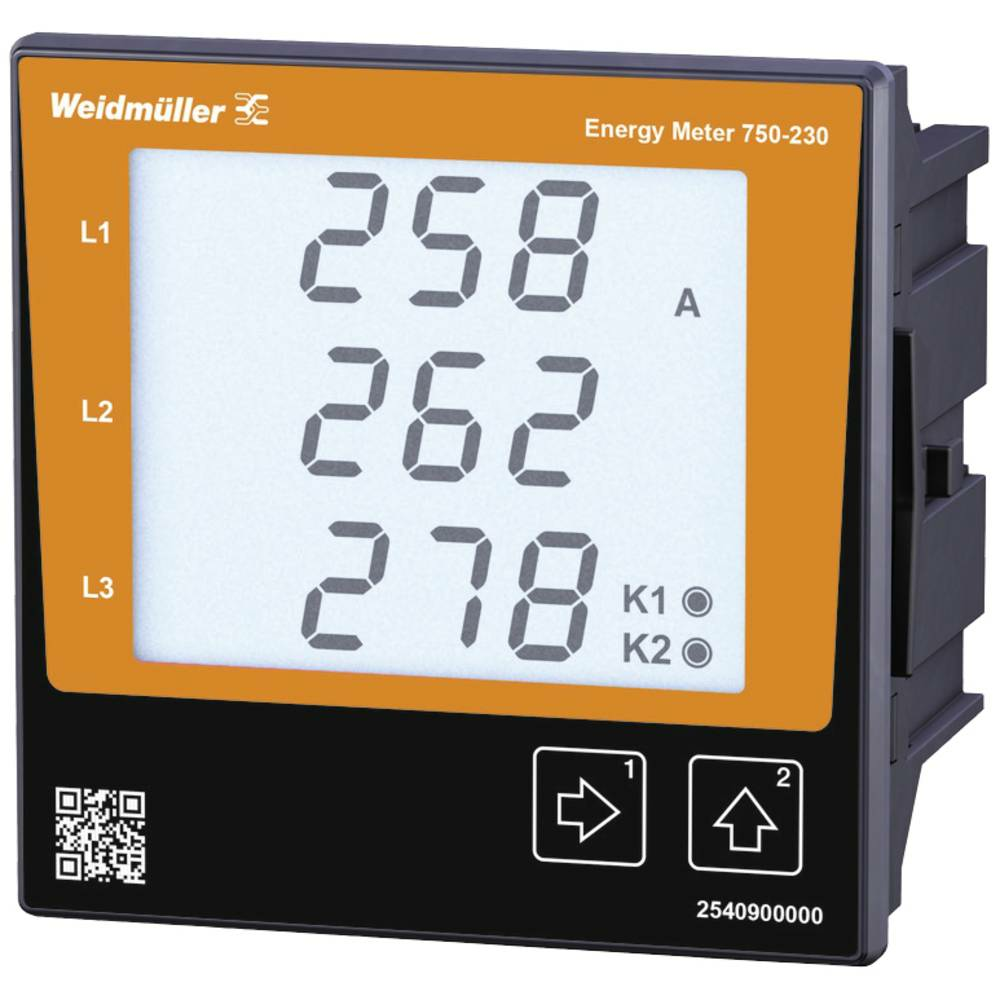 B-Ware Weidmüller Energy Meter 750 230 Digitales Einbaumessgerät Einbau Messgerät 48968