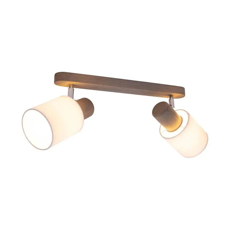 B-Ware Envostar Nale 2 Deckenlampe Lampe Deckenleuchte Kiefer Grau 2fl. E27 Holz