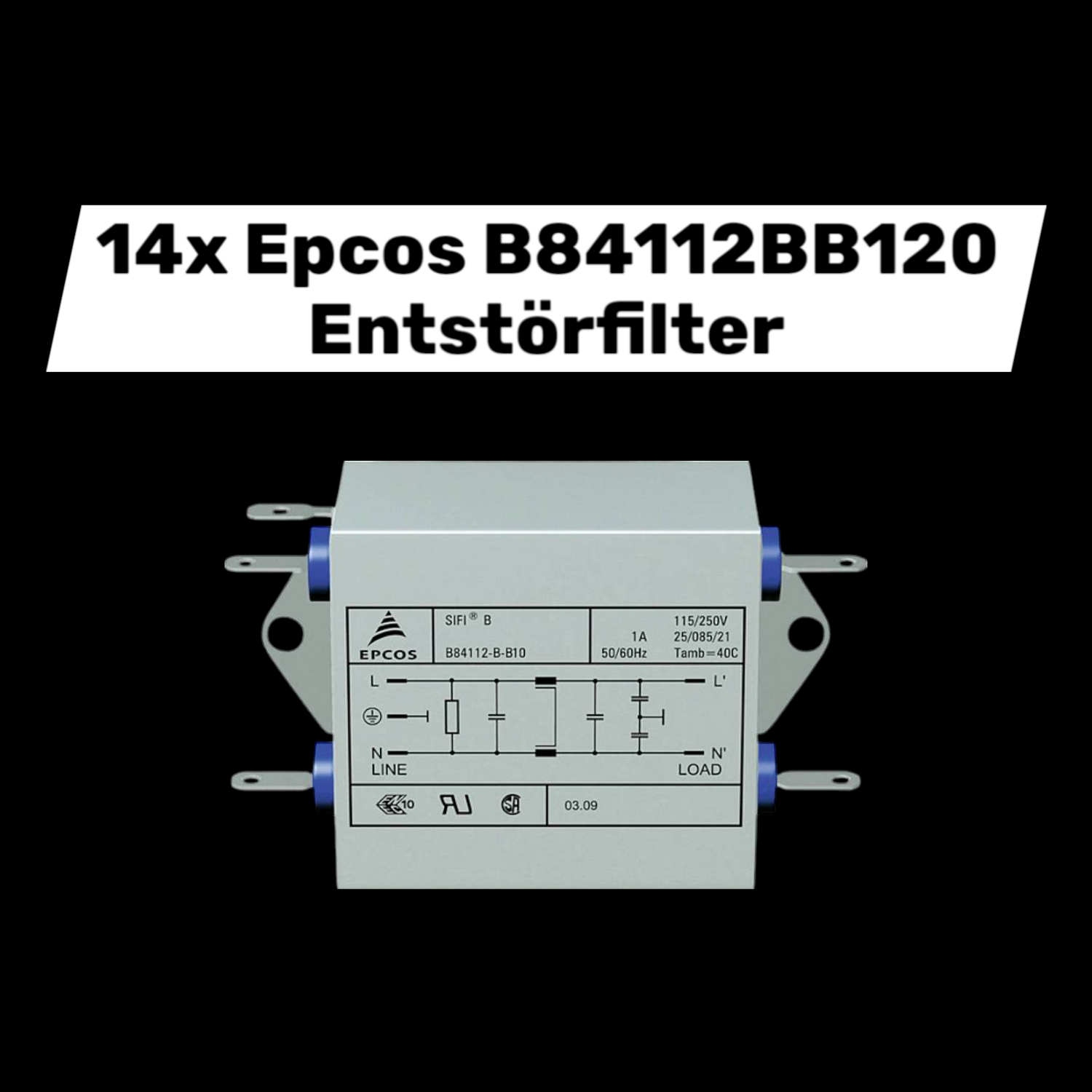 B-Ware Epcos B84112 Bb120 Entstörfilter Flammhemmend 250 V/Ac 20 14 Stück