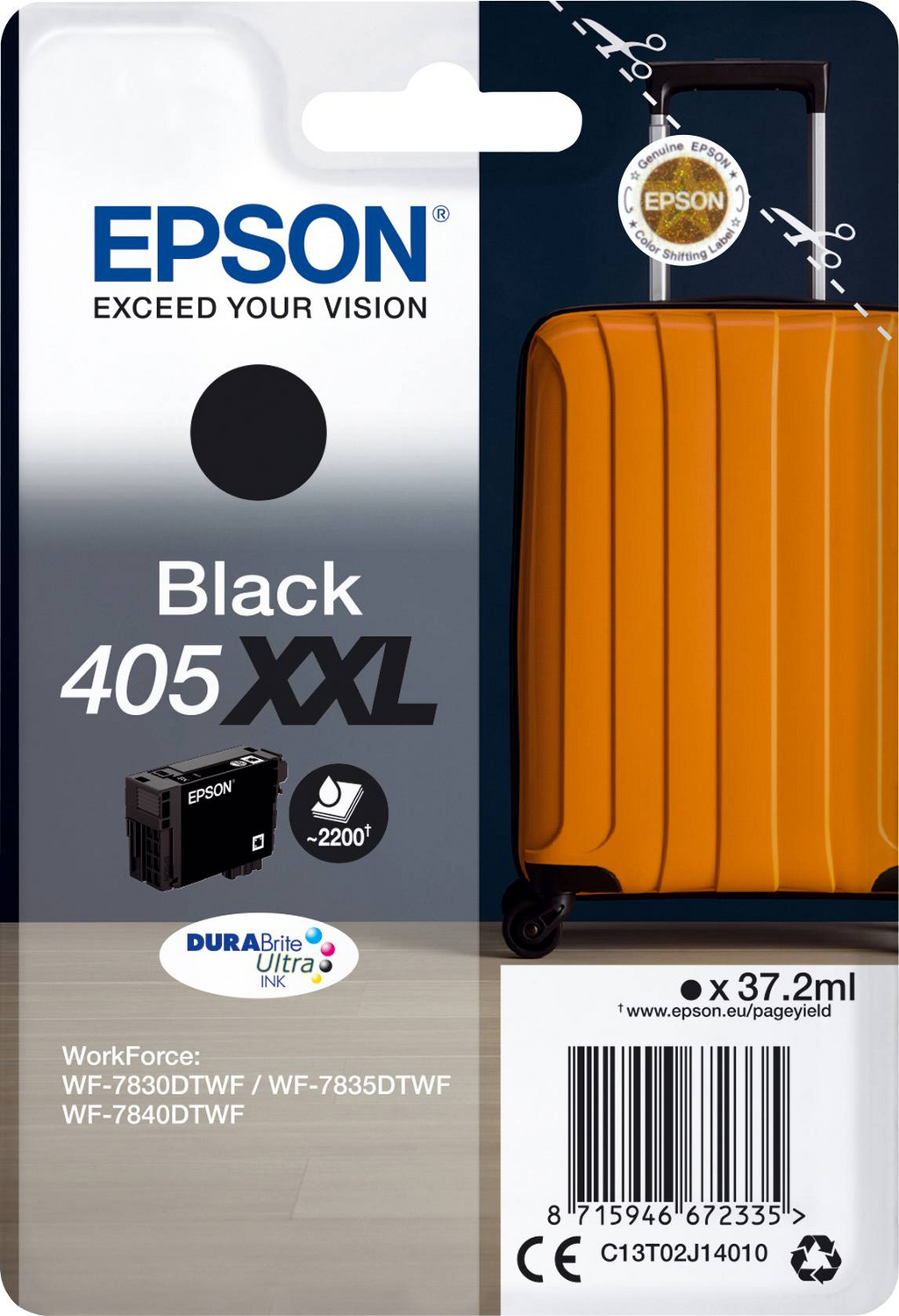 B-Ware Epson Druckerpatrone Druckertinte T02 J1 405 Xxl Original Schwarz C13 T02 J14010