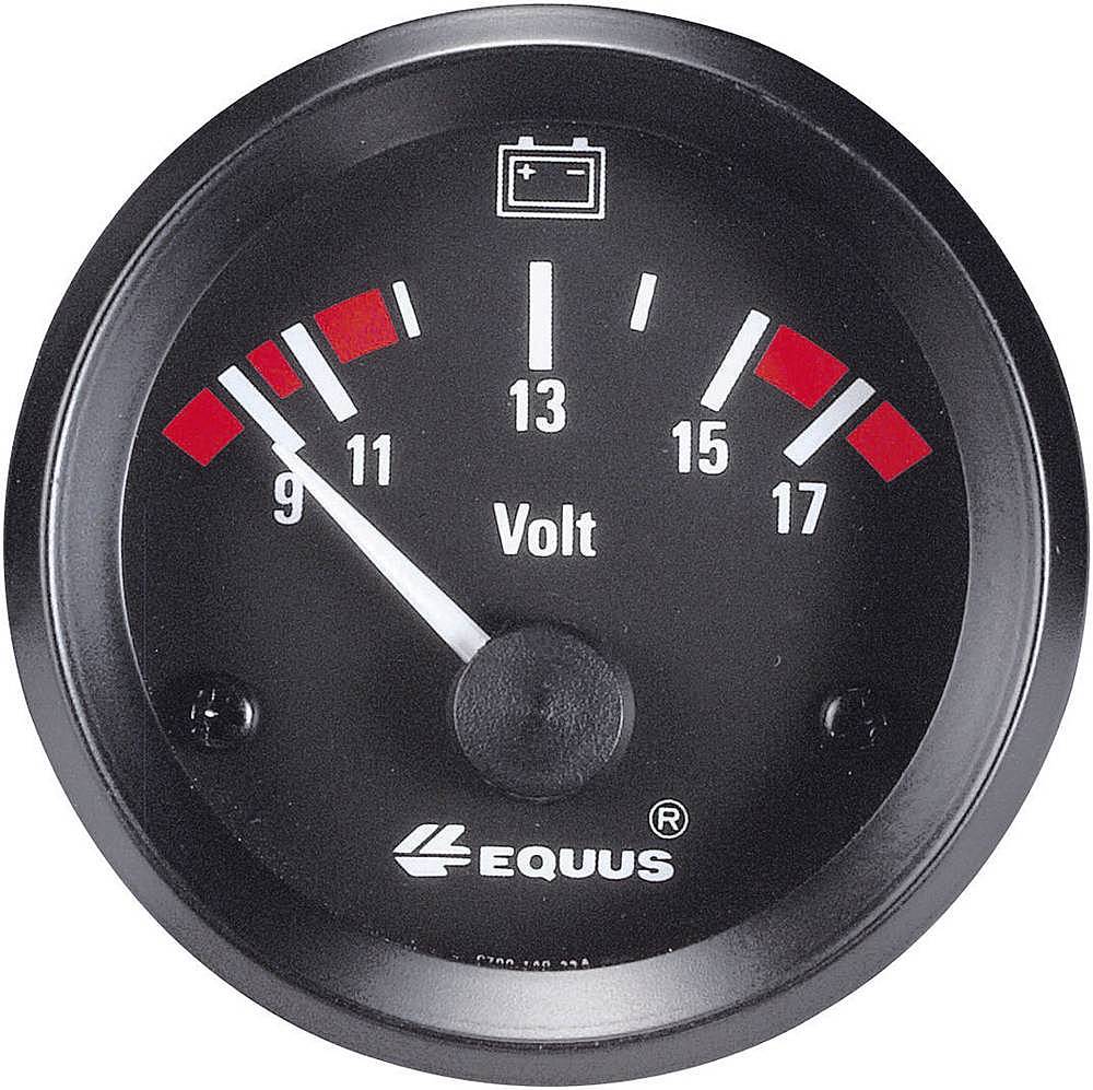 B-Ware Equus 842060 Kfz Einbauinstrument Für Auto Voltmeter Spannungsanzeige 9 17 V