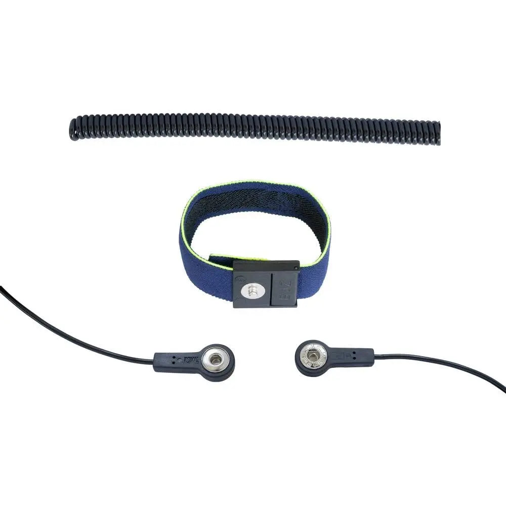 B-Ware Bjz A 60388 Erdungsarmband Handgelenkband Erdungskabel Blau Gelb
