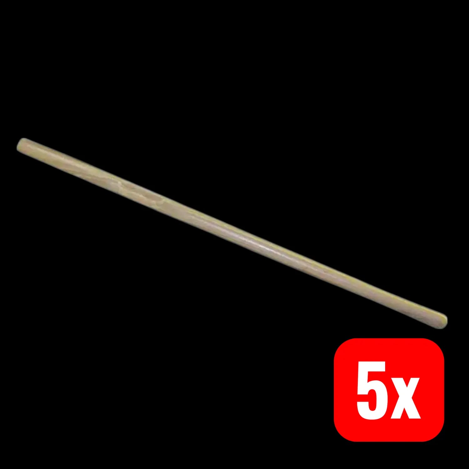 B-Ware Haromac Stiel Ersatzstiel Griff Holz Stoßscharrenstiel Buche 120cm ø36mm 5 Stück