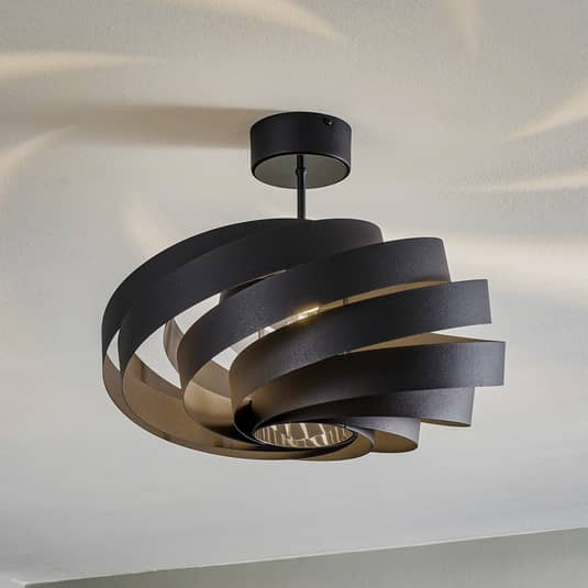 B-Ware Euluna Deckenlampe Vento Deckenleuchte Lampe Leuchte Wohnzimmer ø 50 Cm Schwarz