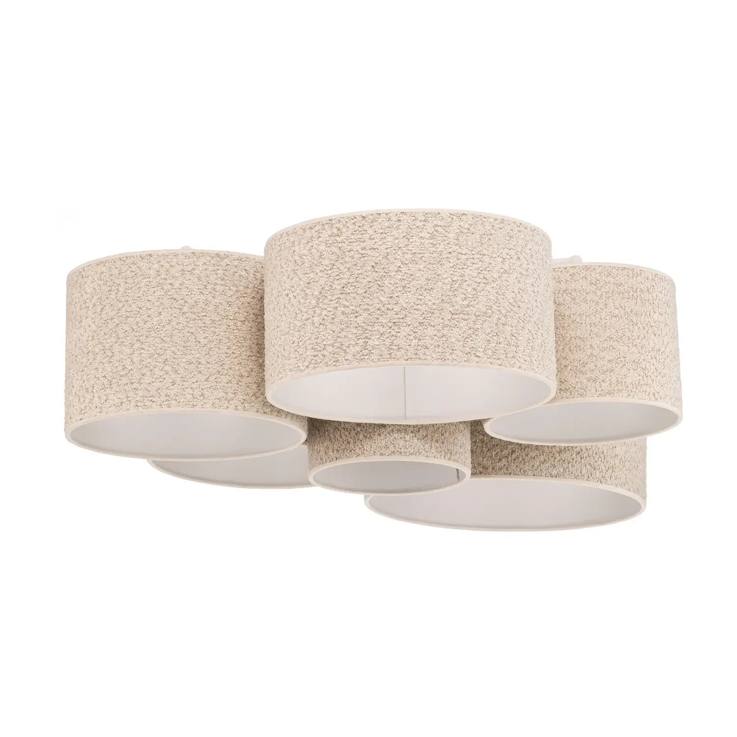 B-Ware Euluna Deckenleuchte Deckenlampe Boucle 6 Flg Ecru Wohnzimmer Beleuchtung