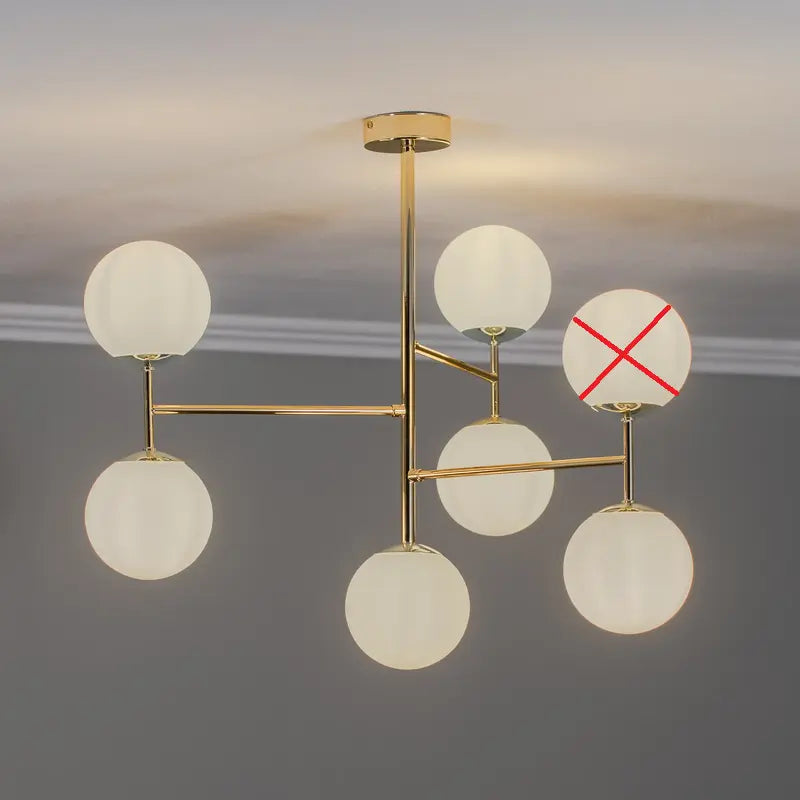 B-Ware Euluna Deckenleuchte Korek Deckenlampe Leuchte Goldfarben 7 Flg Siehe Text/Foto
