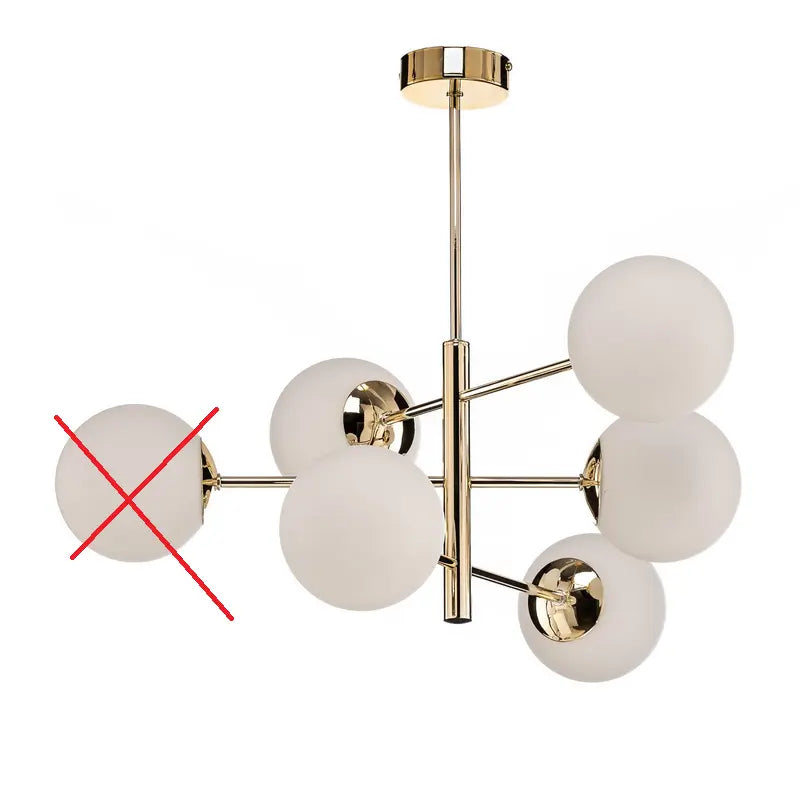 B-Ware Euluna Hängeleuchte Aurora Pendelleuchte Lampe 6 Flg Goldfarben Siehe Text/Foto