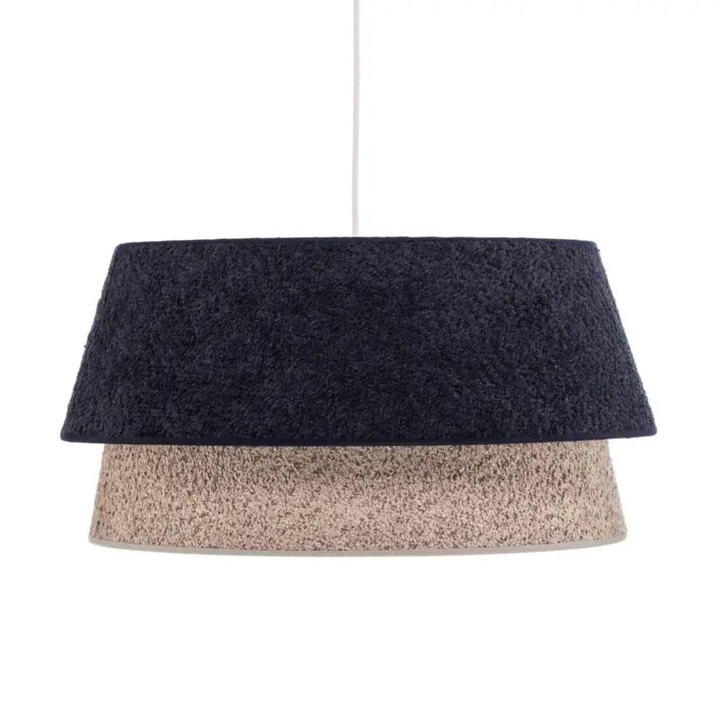 B-Ware Euluna Hängeleuchte Pendelleuchte Boucle Lampe ø 50 Cm Blau Grau