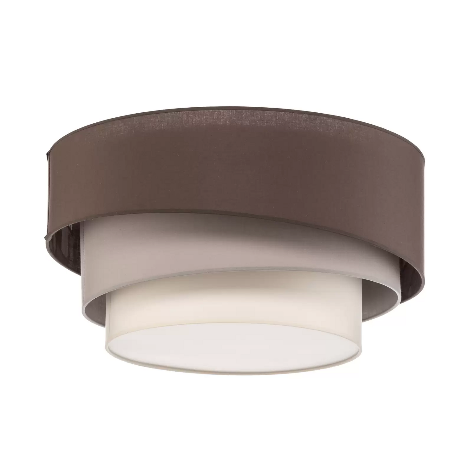 B-Ware Euluna Trio Max Decke ø60cm Cappuccino Ecru Grau E27 Deckenleuchte Lampe Leuc117