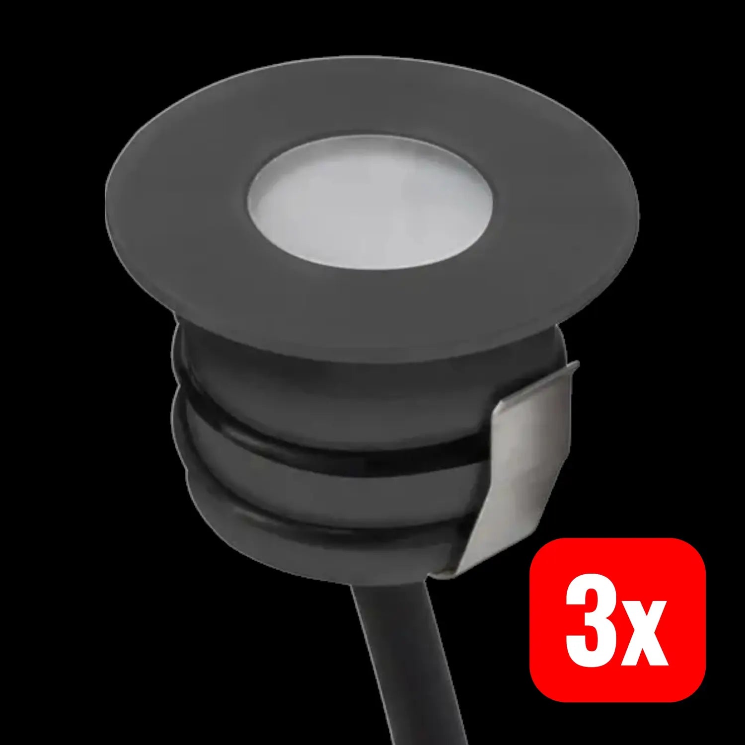 B-Ware Evn Bodeneinbauleuchte Einbaustrahler Led Anthrazit Ip65 Aluminium Warmweiß 3 St