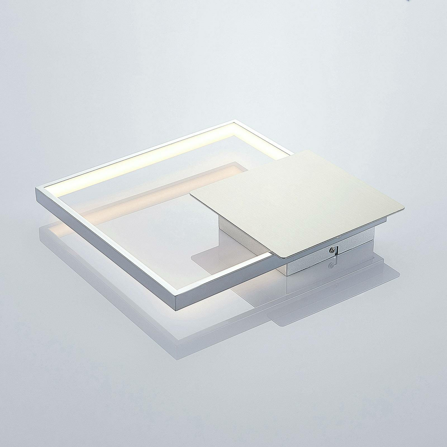 B-Ware Lindby Wandleuchte Wandlampe Led Anays Square Weiß Polycarbonat Metall Aluminium