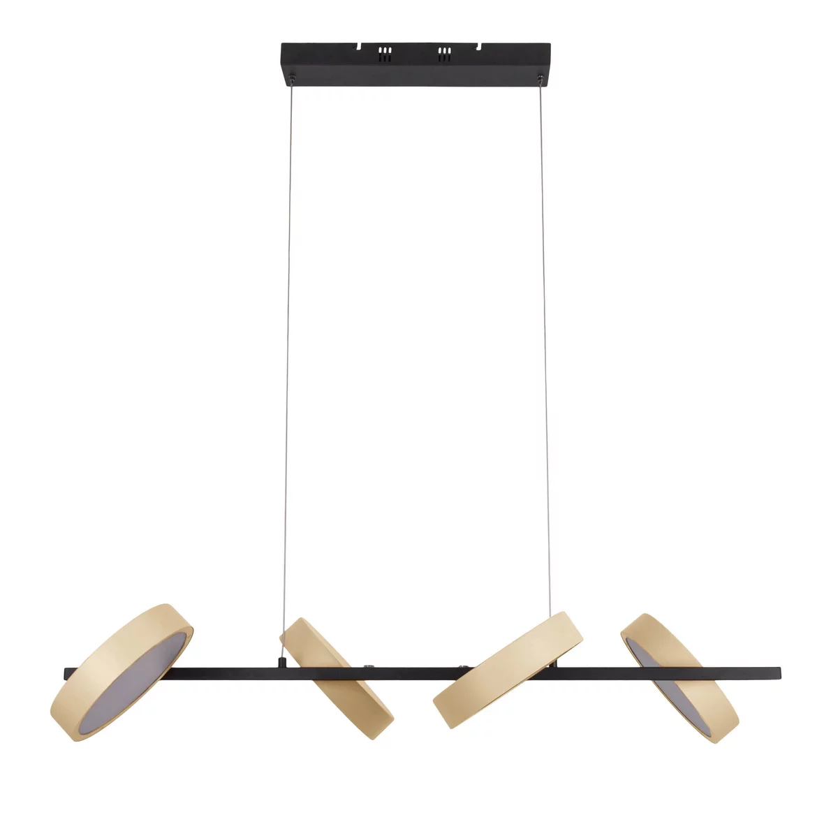 B-Ware Näve Led Hängelampe Tessa Pendelleuchte Schwarz/Beige 110cm Touchdim Cct 4 Flg.