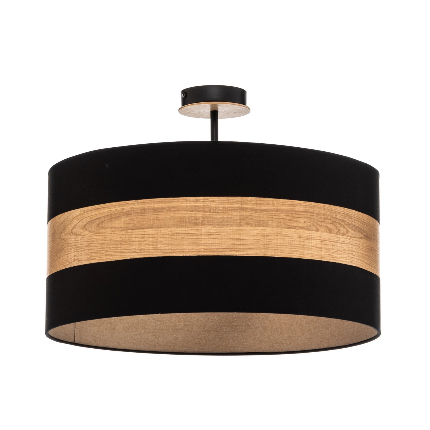 B-Ware Deckenleuchte Terra Aus Holz Und Textil Schwarz Deckenlampe Lampe Leuchte Spot