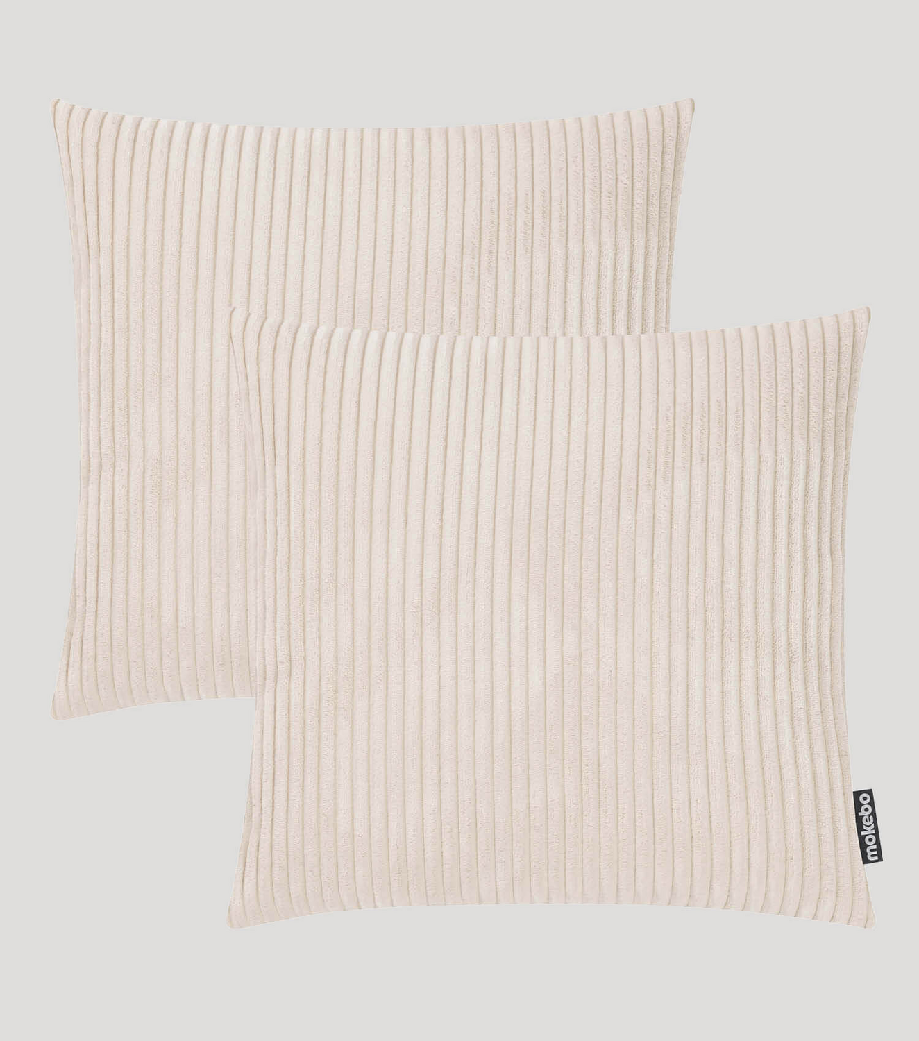 Mokebo Cordkissen Set 45x45 Beige Kissen Cordstoffkissen Sofakissen Couchkis35