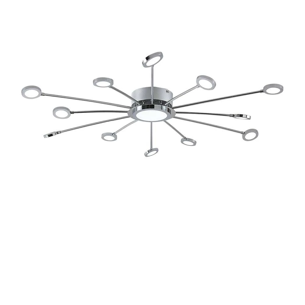 B-Ware Lindby Deckenlampe Deckenleuchte Led Fernbedienung Chrom Weiß Dimmbar Meru