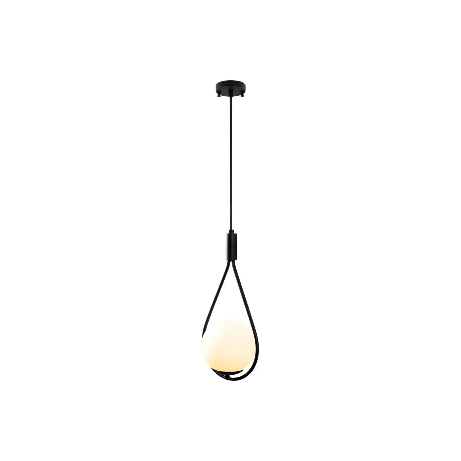 B-Ware Hängeleuchte Gmn 00008 1 Flammig Schwarz/Opalglas Deckenlampe Lampe Leuchte 273