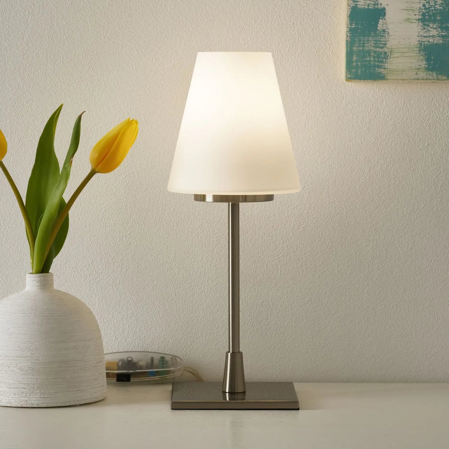 B-Ware Fabas Luce Tischlampe Lucy Big Schreibtischlampe Tischlampe Leuchte Lampe Weiß