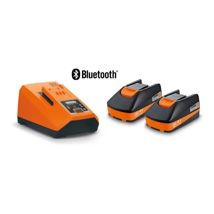 B-Ware Fein Akku Starter Set Batterien Ladegerät Schnellladegerät Bluetooth Usb Display