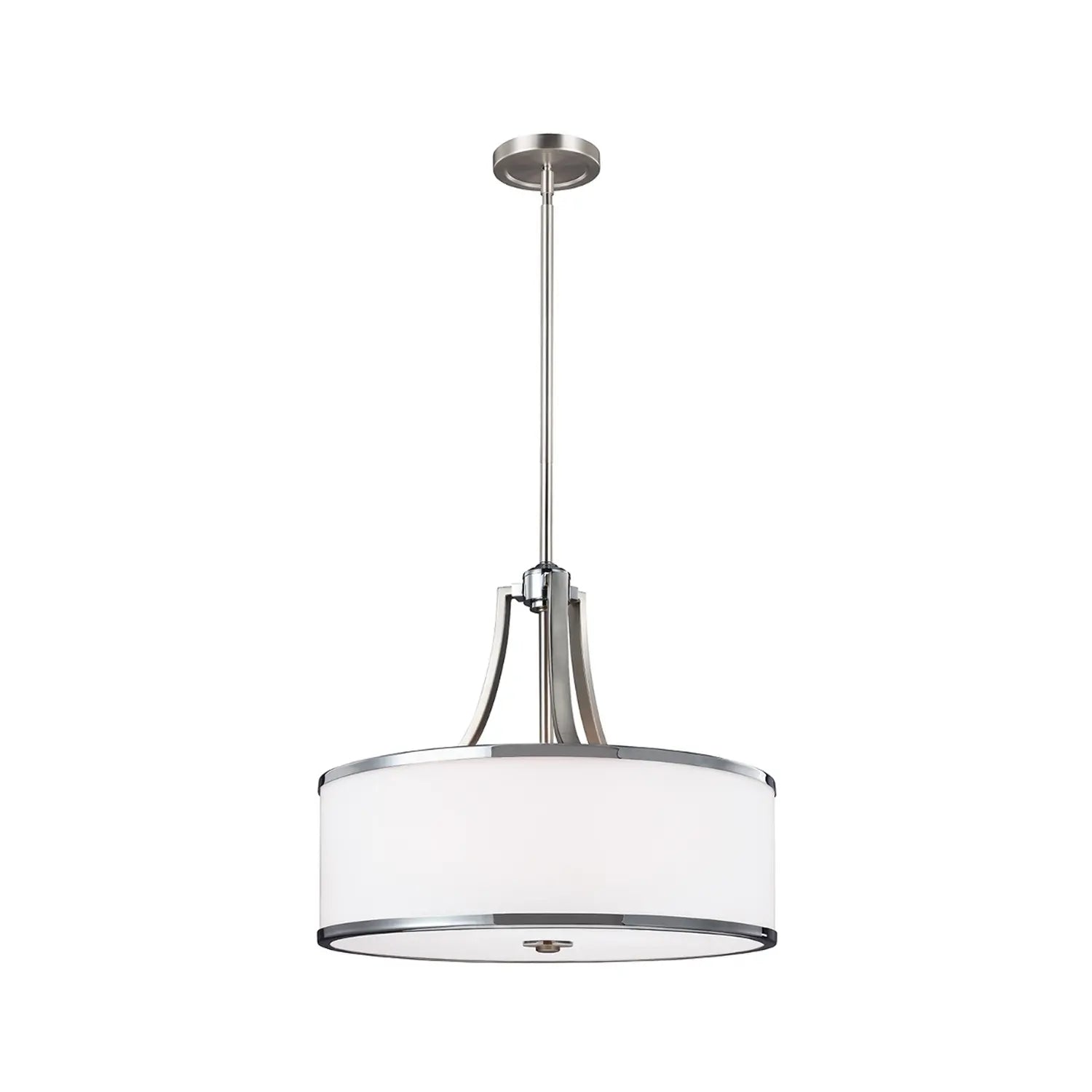B-Ware Feiss Hängeleuchte Pendelleuchte Prospect Park Nickel Chrom Stahl Glas E27 Led