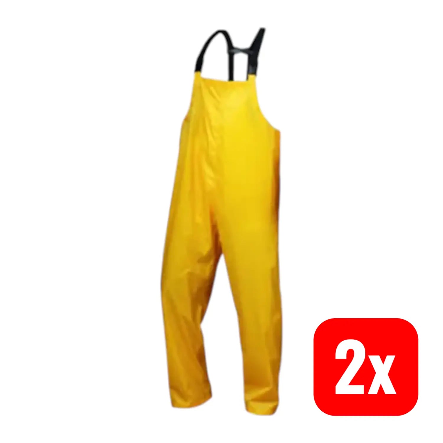 B-Ware Feldtmann Ribe Latzhose Arbeitshose Regenschutz Nylon Vinyl Gelb Größe M 2 Stück