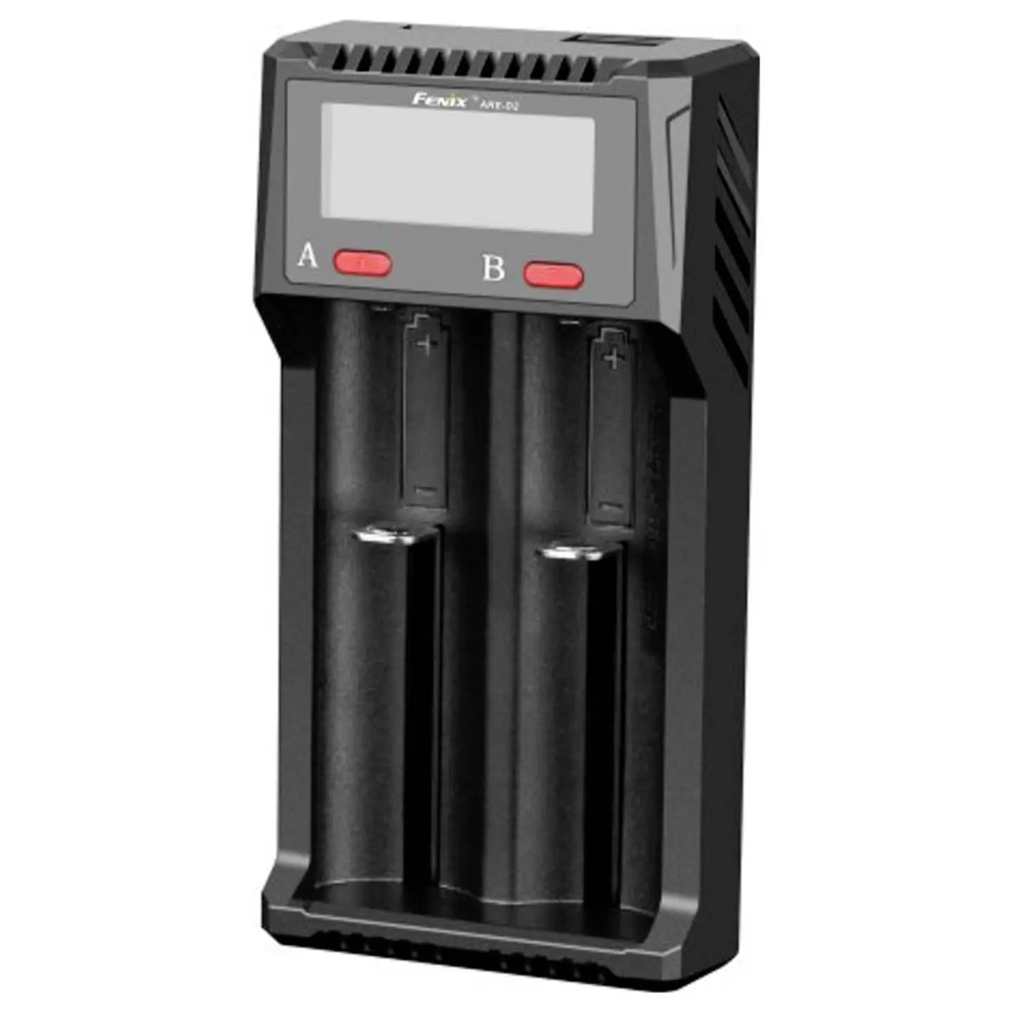 B-Ware Fenix Are D2 Ladegerät Akkulader Li Ion Ni Mh 16340 Usb Ladefunktion Powerbank Lcd