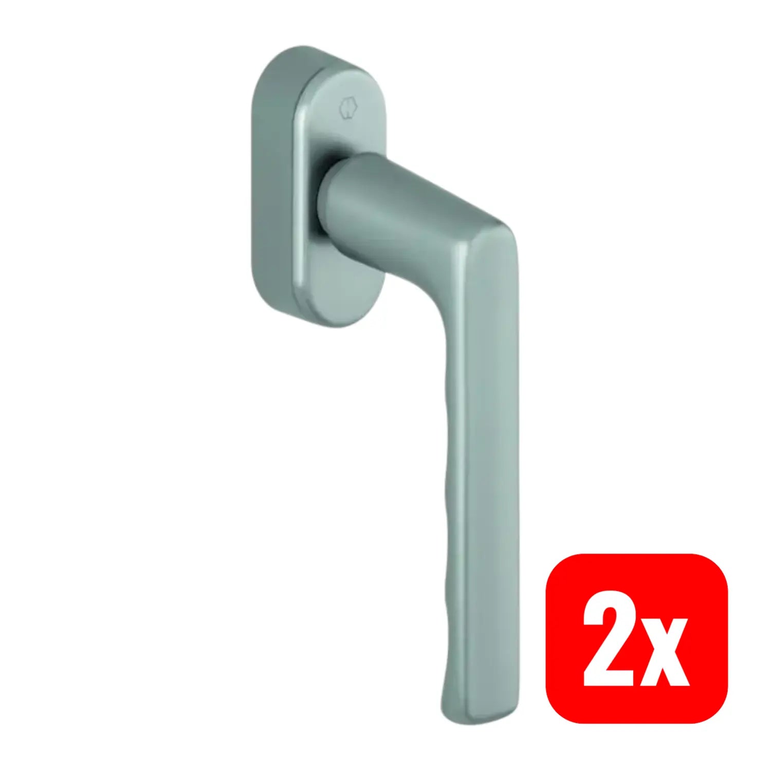B-Ware Hoppe Fenstergriff Griff Secuforte Variofit Alu Stahlfarben Standard 2 Stück