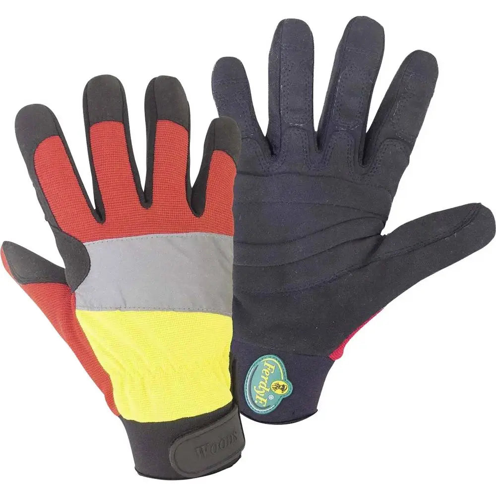 B-Ware Ferdy F Arbeitshandschuhe Handschuhe Woods Schwarz Kunstleder Größe S 1 Paar