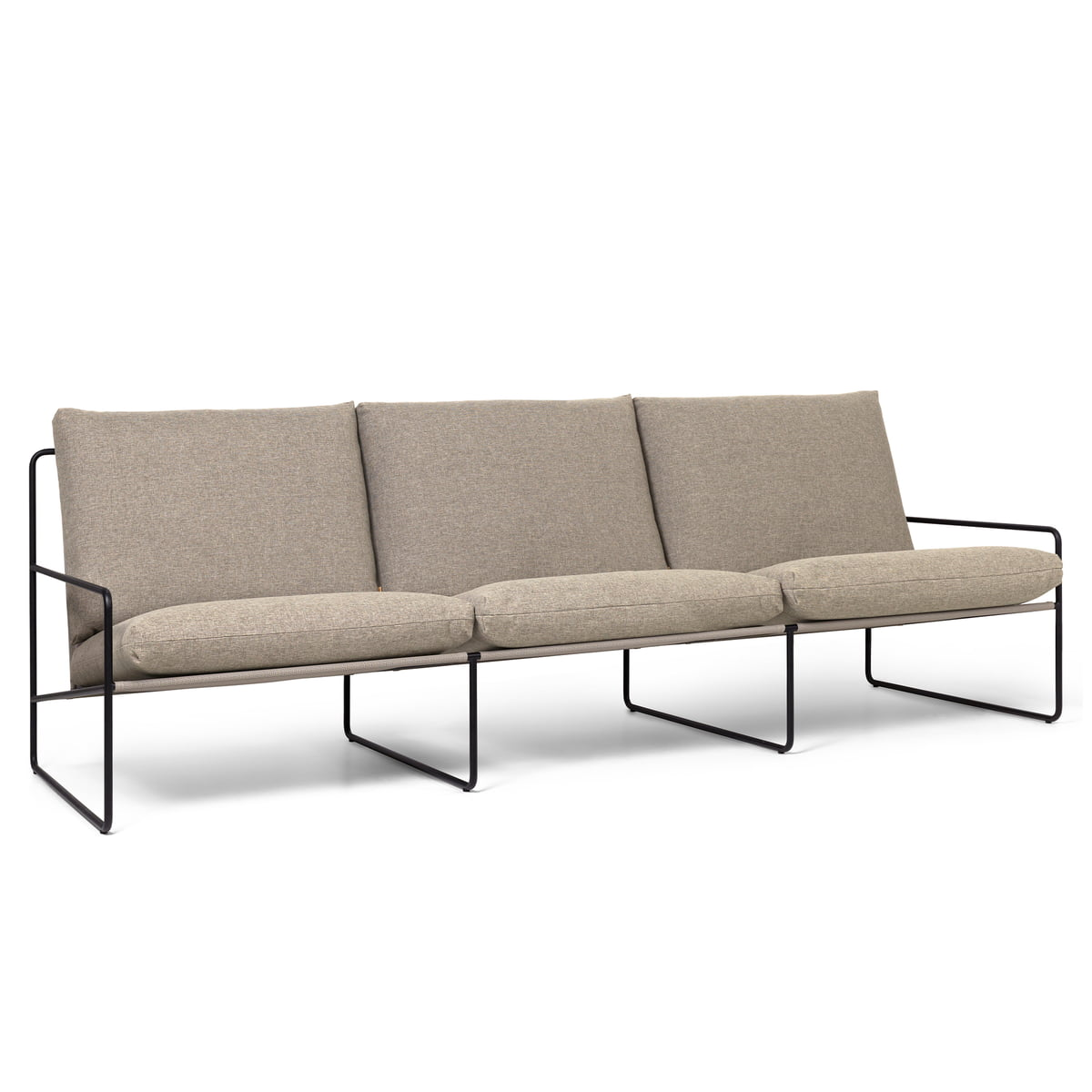 B-Ware Ferm Living Desert Dolce Outdoor 3 Sitzer Sofa Schwarz Sand Siehe Text/Fotos