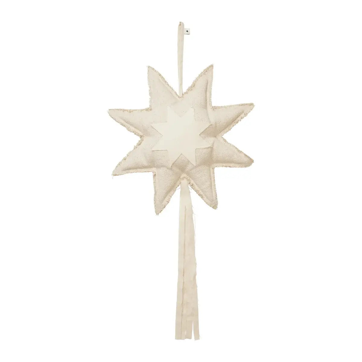 B-Ware Ferm Living Fensterornament Anhänger Stern Weihnachten Natur Beige