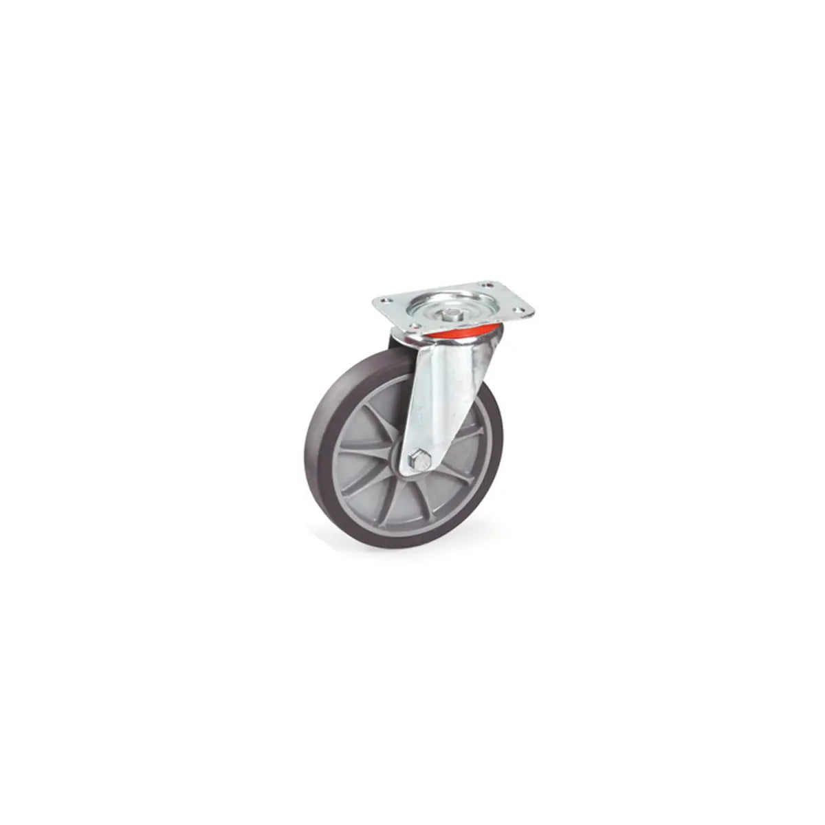 B-Ware Fetra Lenkrolle Bockrolle Transportrolle Tpe Rolle Kugellager Stahlblech 200x40
