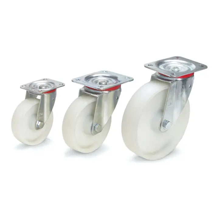 B-Ware Fetra Lenkrolle Bockrolle Rad Polyamid 125x38mm Rollenlager Stahlblech 200 Kg