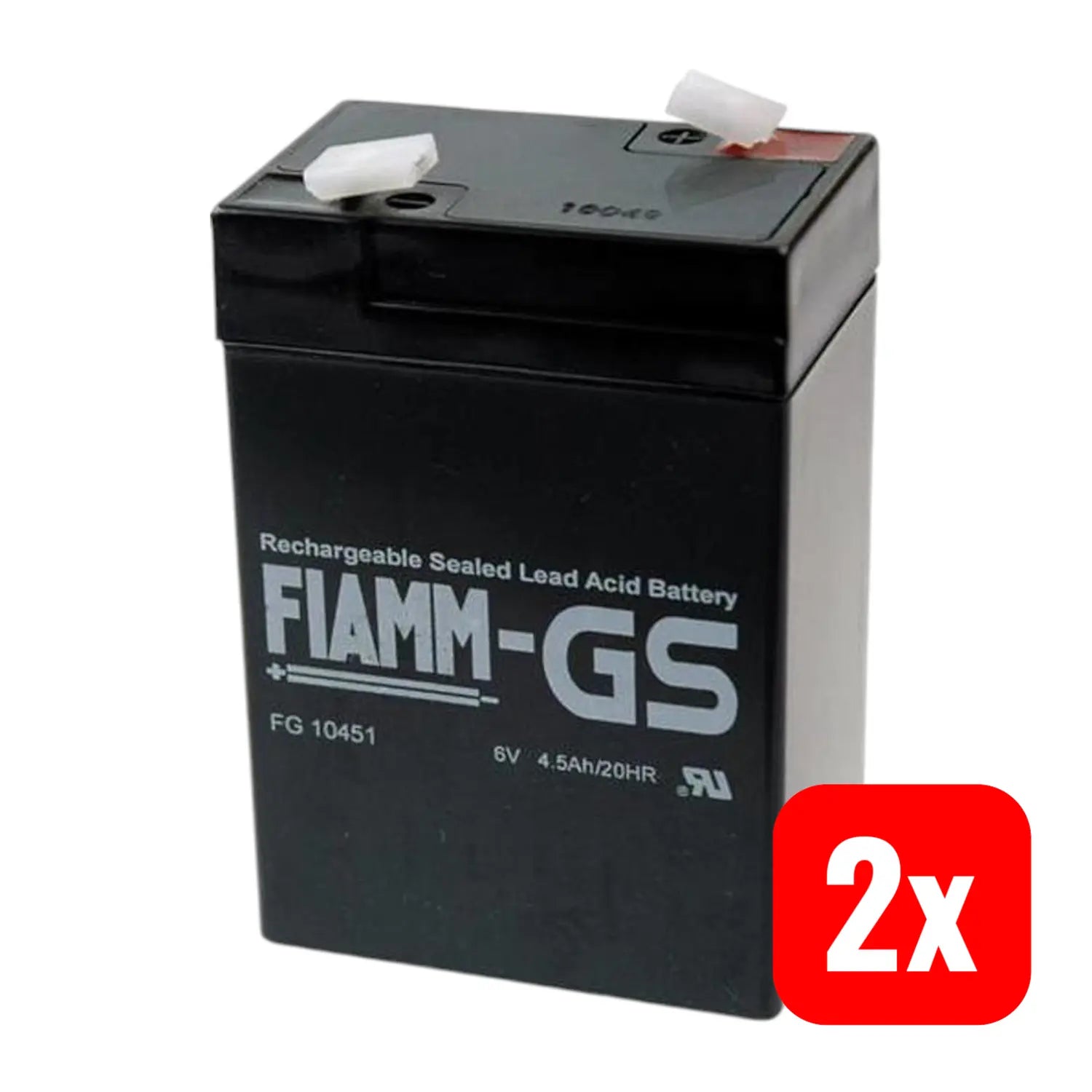 B-Ware Fiamm Pb 6 4,5 Fg10451 Bleiakku 6 V 4.5 Ah Blei Vlies Agm 70x106x47mm Akku 2 Stück