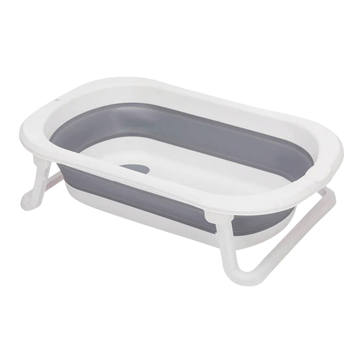 B-Ware Fillikid Faltbadewanne Babywanne Orca Faltbar Grau Weiß Badewanne Kinder