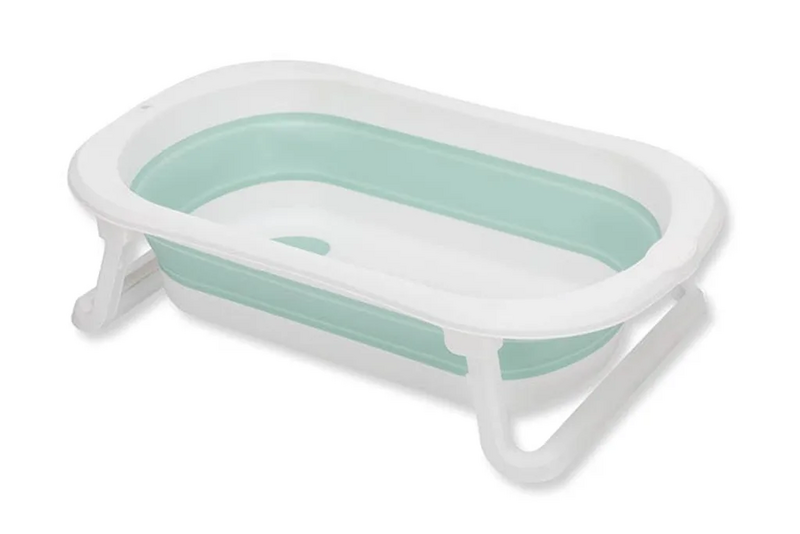 B-Ware Fillikid Faltbadewanne Babywanne Orca Badewanne Salbei Weiß Faltbar