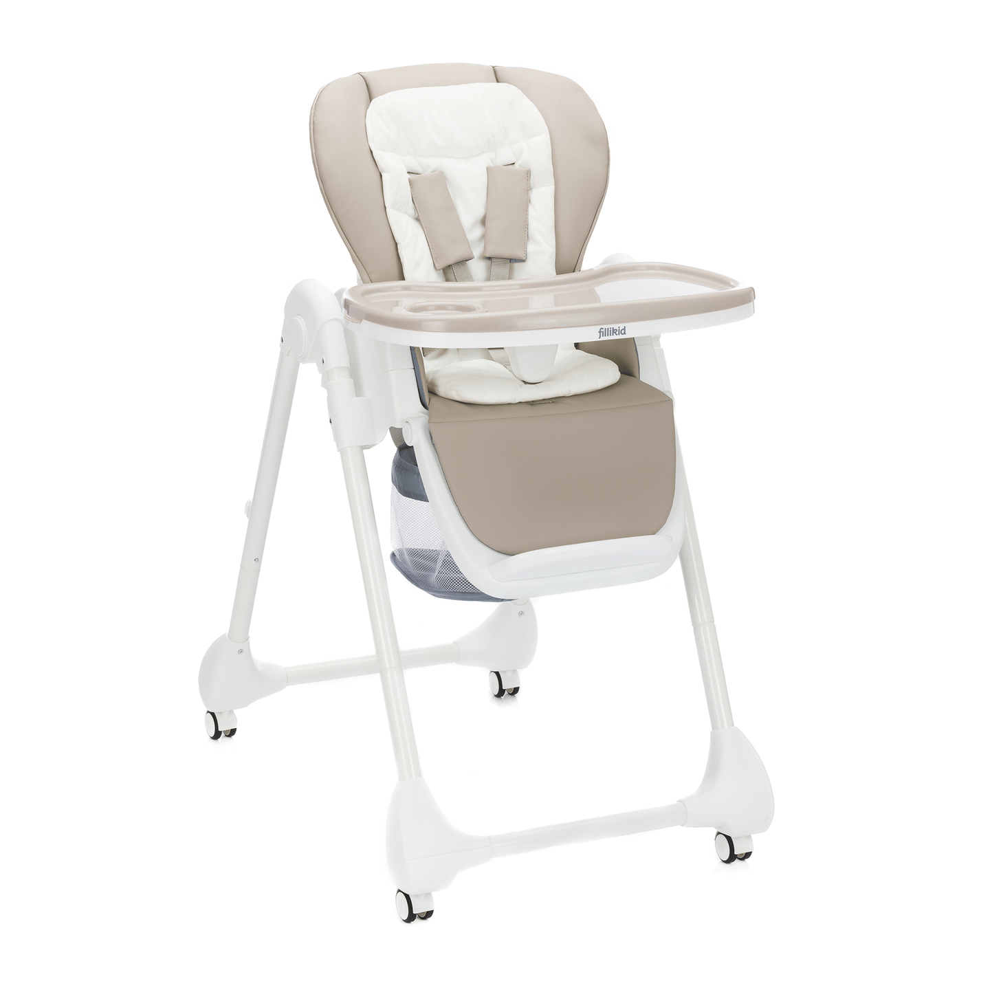 B-Ware Fillikid Hochstuhl Sitzstuhl Hochstuhl Weiß/Taupe Höhenverstellbar Weiß/Taupe