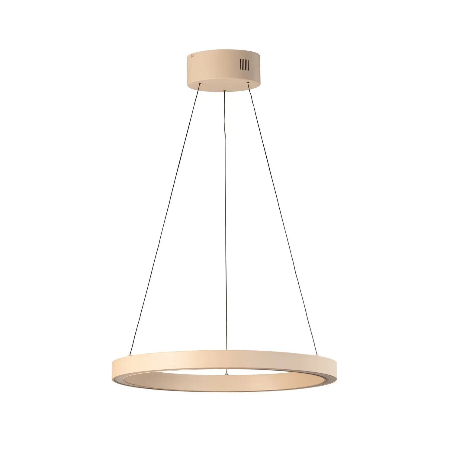 B-Ware Fischer & Honsel Led Hängelampe Pendelleuchte Silvio Sandfarben Metall Cct 60cm