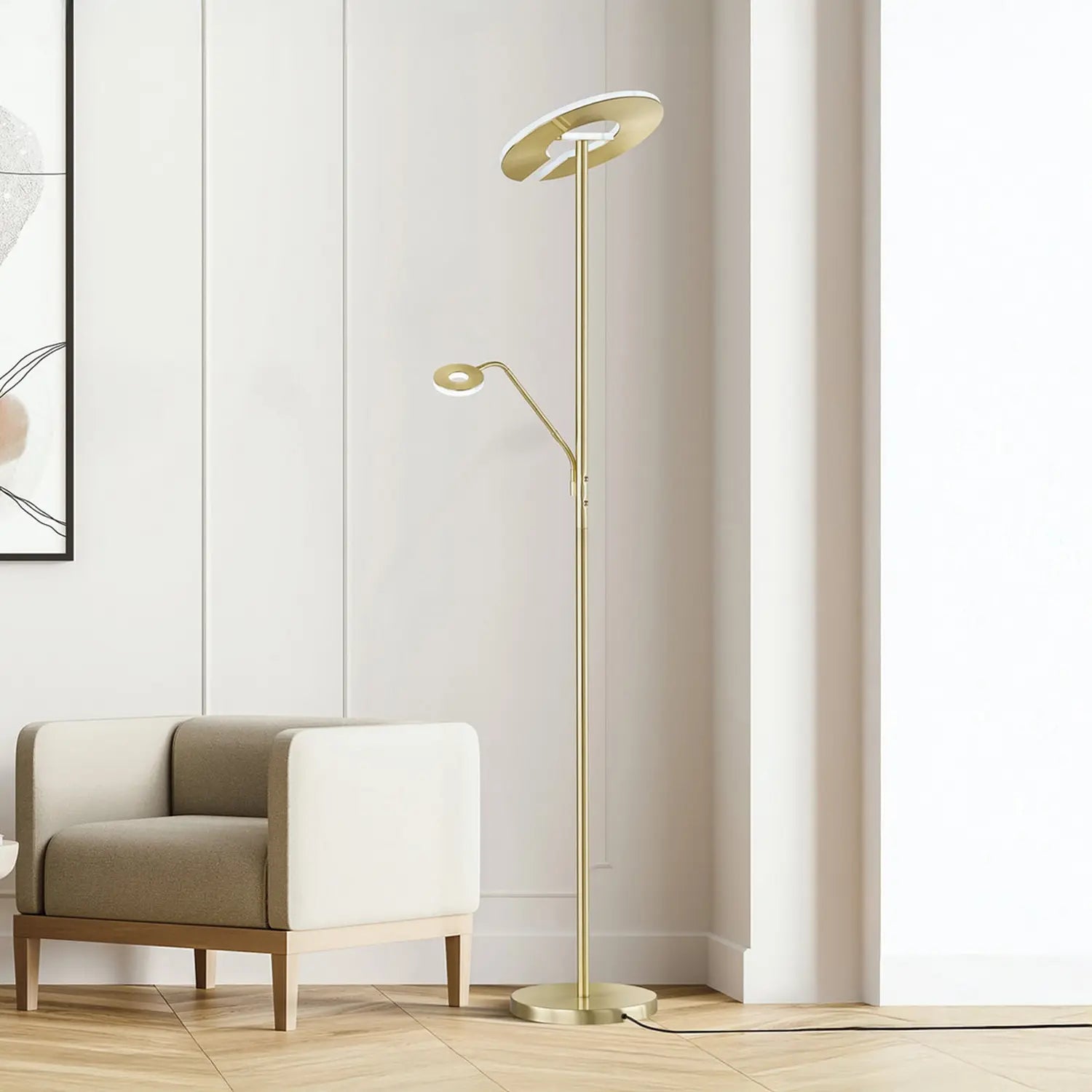 B-Ware Fischer & Honsel Dent Stehlampe Stehleuchte Lampe Wohnzimmerlampe Siehe Text
