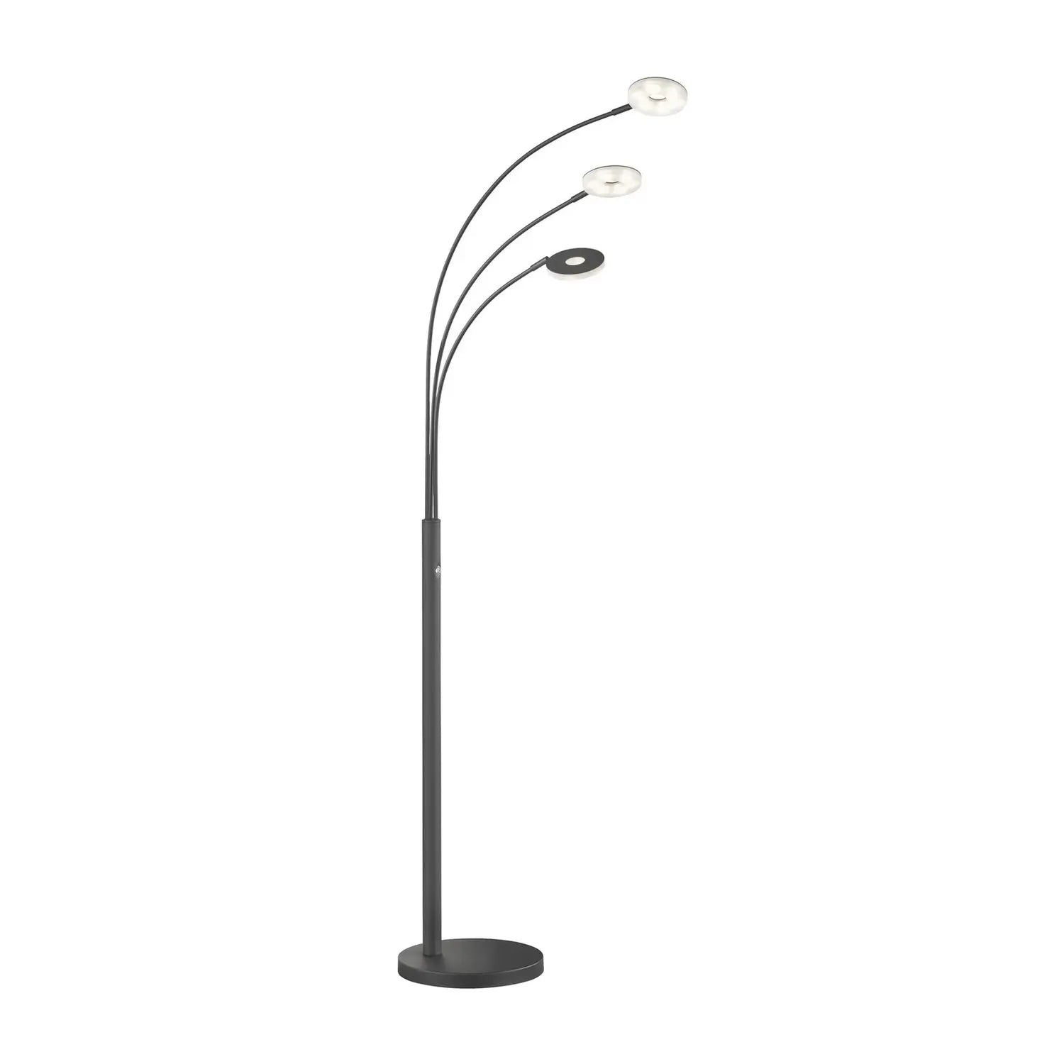 B-Ware Fischer & Honsel Stehleuchte Stehlampe Dent Led Schwarz Dimmer 185 Cm Cct 3 Flg
