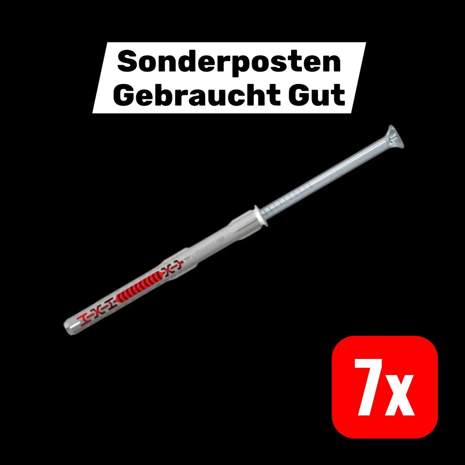 B-Ware Fischer Langschaftsdübel Universaldübel Dübel 8x100 Grau Schraube Nylon 7 Sets