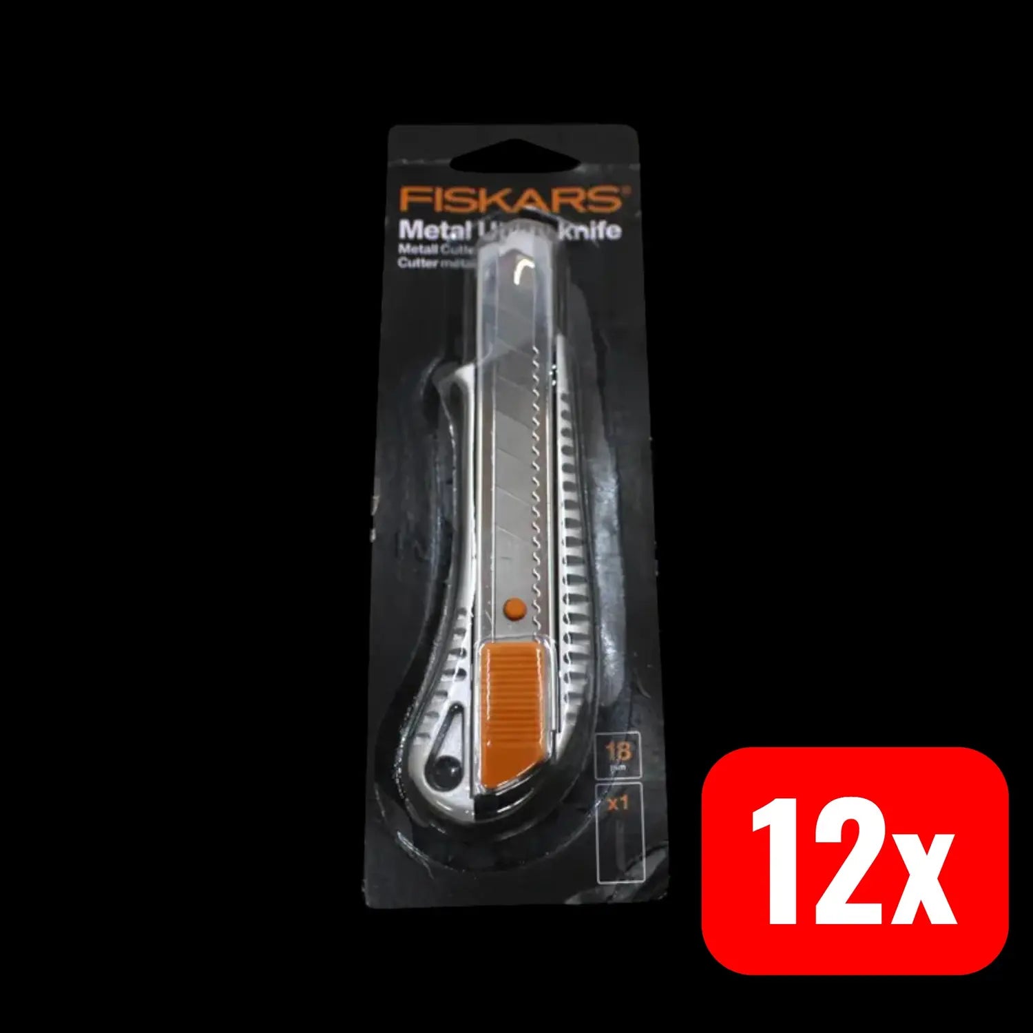 B-Ware Fiskars Cuttermesser Messer 18 Mm Metall Silberfarben Professional 12 Stück