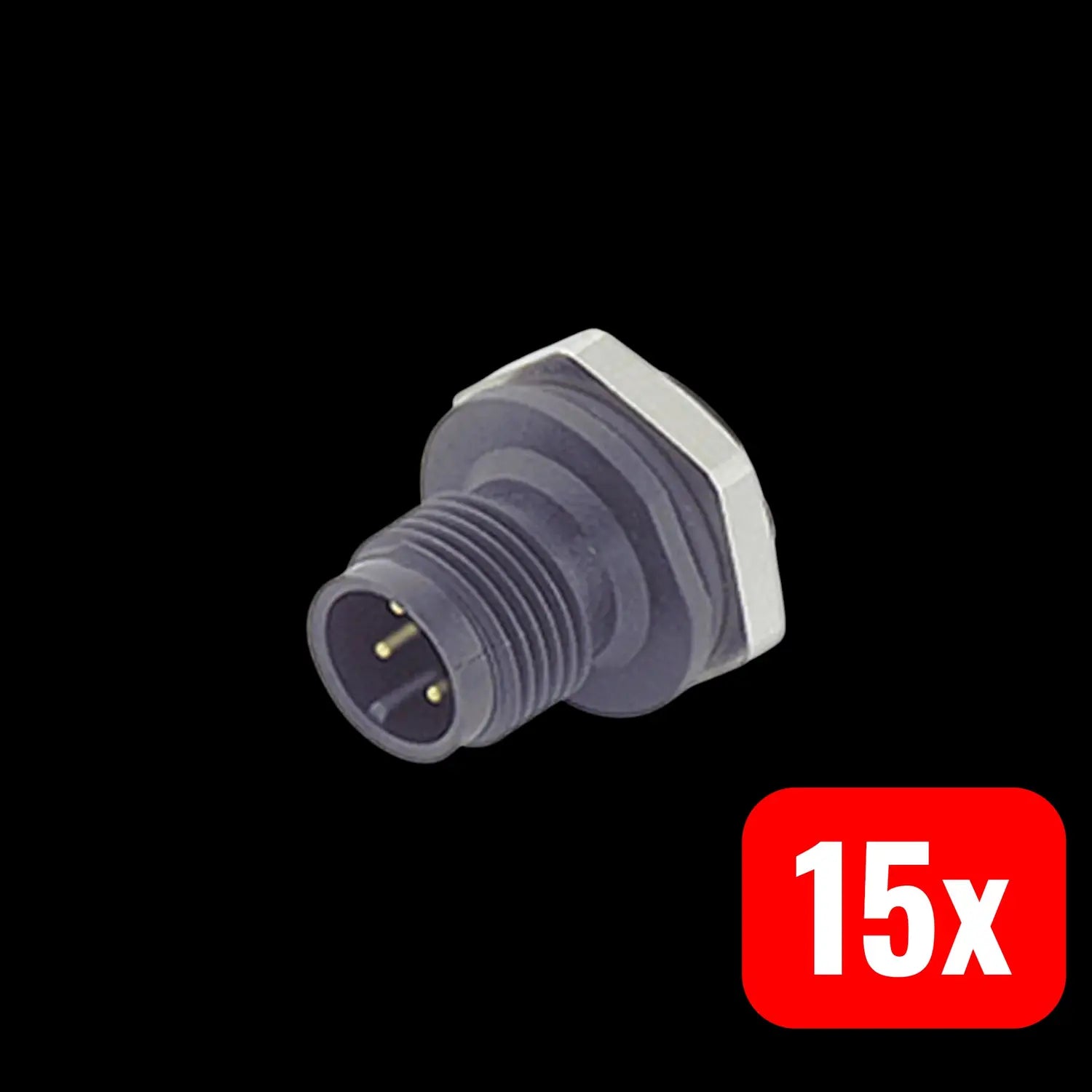 B-Ware Binder Sensorsteckverbinder Einbaustecker M12 Polzahl 4 Stecker 15 Stück