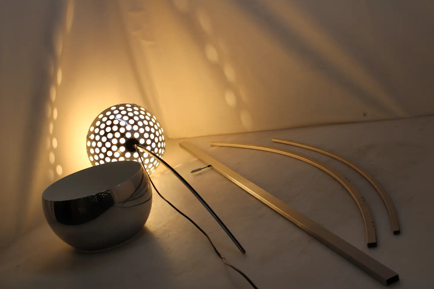 C-Ware Flos Arco Led Stehleuchte Edelstahl Standlampe Weiß Stehlampe Siehe Text/Foto