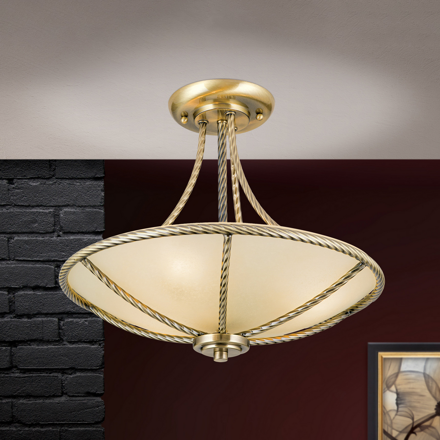 B-Ware Formvollendete Deckenleuchte Galina Lampe Leuchte Led Wohnzimmer Beleuchtung