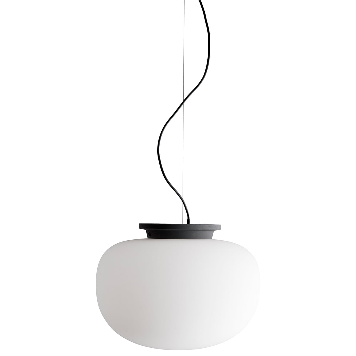 B-Ware Frandsen Pendelleuchte Hängelampe Supernate Opalweiß Glas Wohnzimmer 38x29 Cm