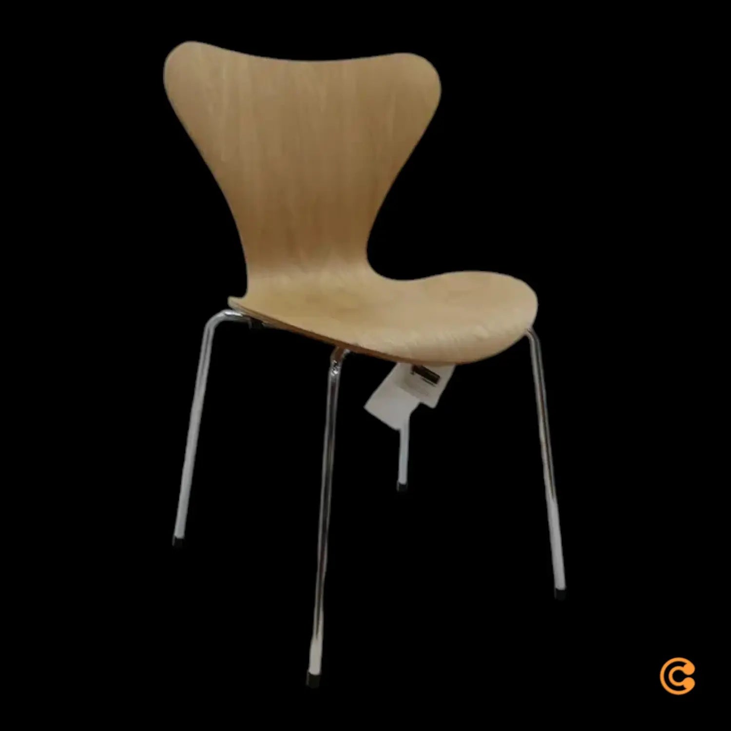 B-Ware Fritz Hansen Serie 7 Stuhl Ungepolstert Chrom Eiche Natur Sitz Siehe Text/Foto