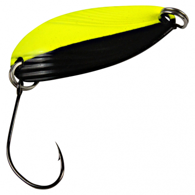 FTM Trout Spoon Break (2,2 g, Schwarz/Gelb UV)