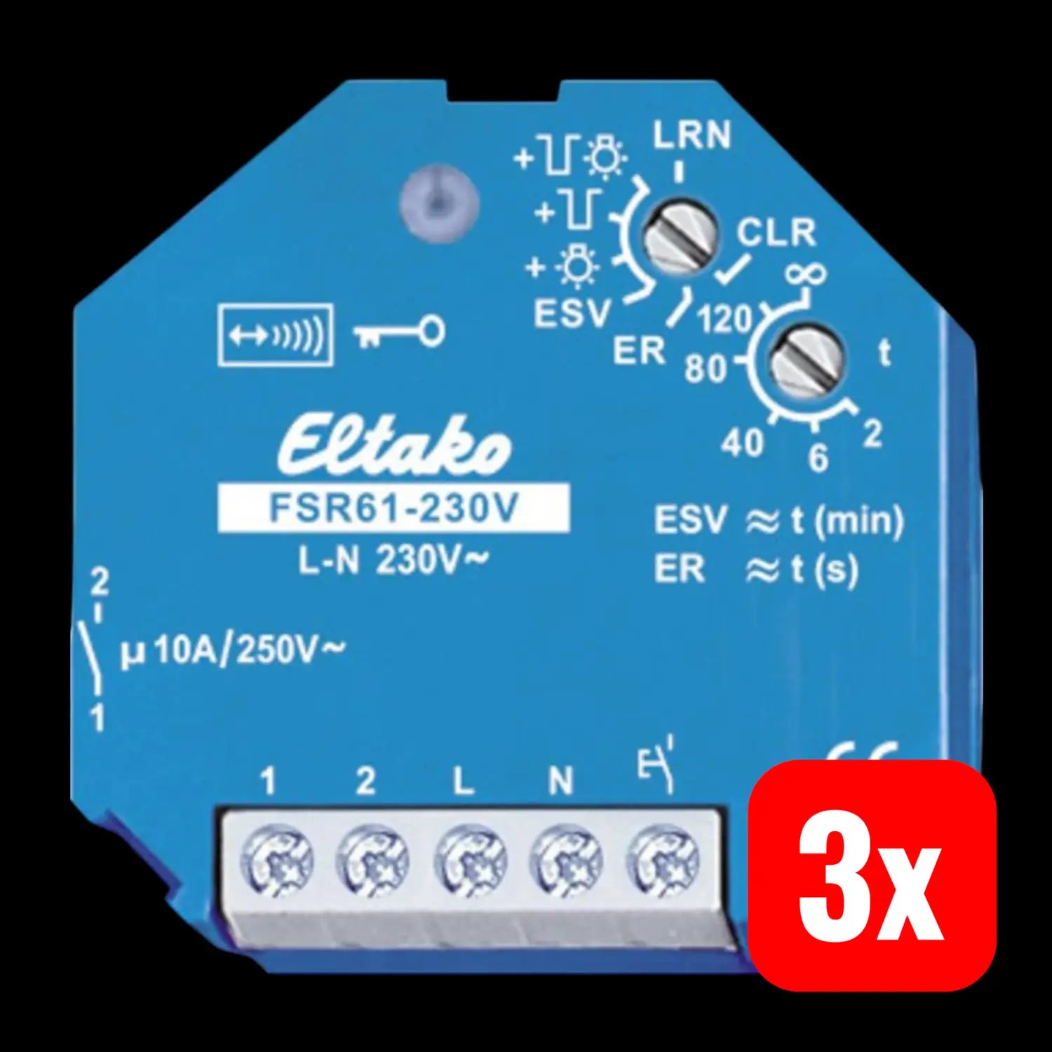 B-Ware Eltako Fsr61 230 V Funk Schaltaktor Relais Unterputz Max 2000 W 3 Stück