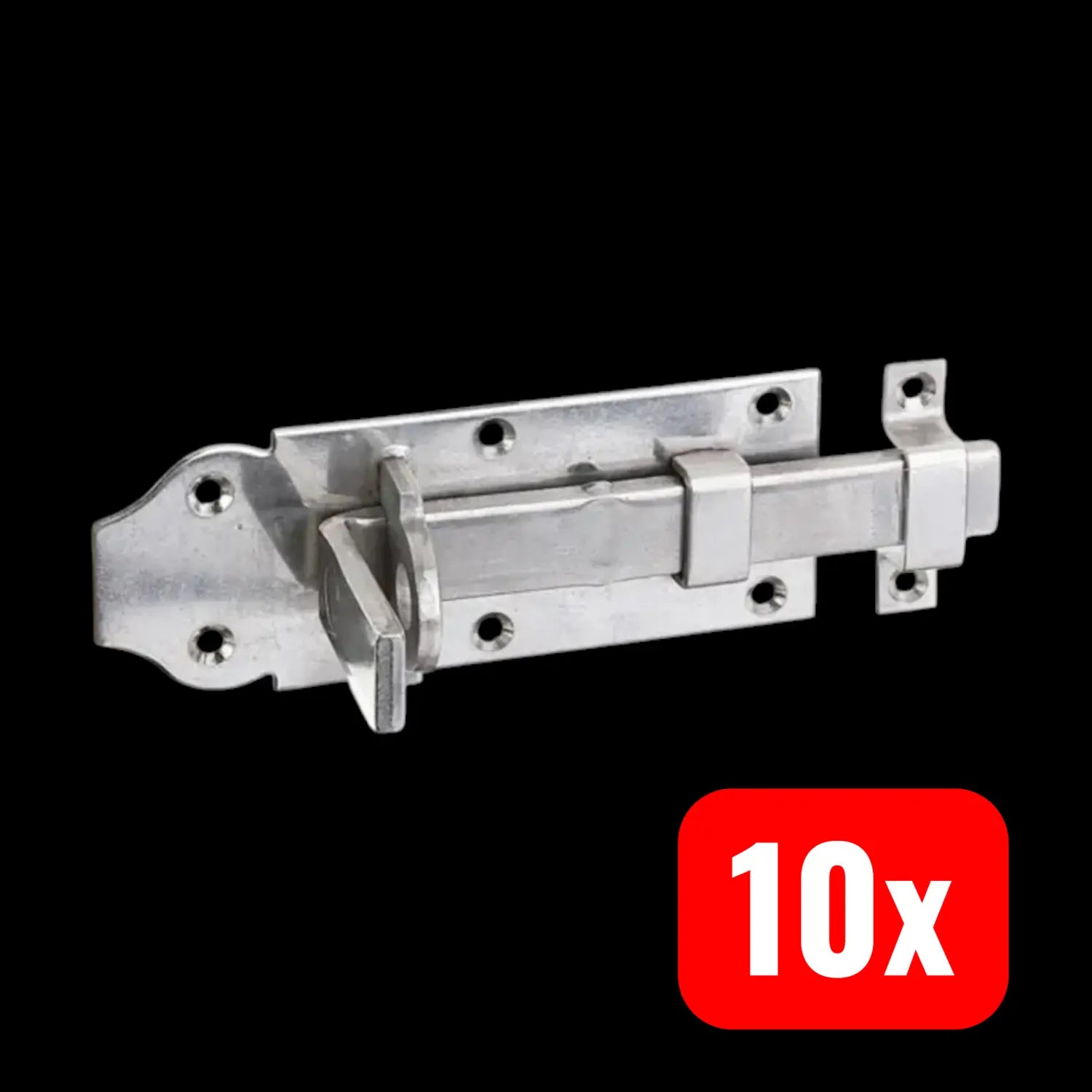 B-Ware Gah Alberts Schlossriegel Tür Edelstahl Gelb Gerade Mit Schlaufe 120mm 10 Stück