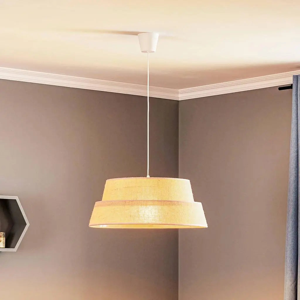 B-Ware Galaxy Hängeleuchte Pendelleuchte Leuchte Jute Braun Lampenschirm Soft Nature