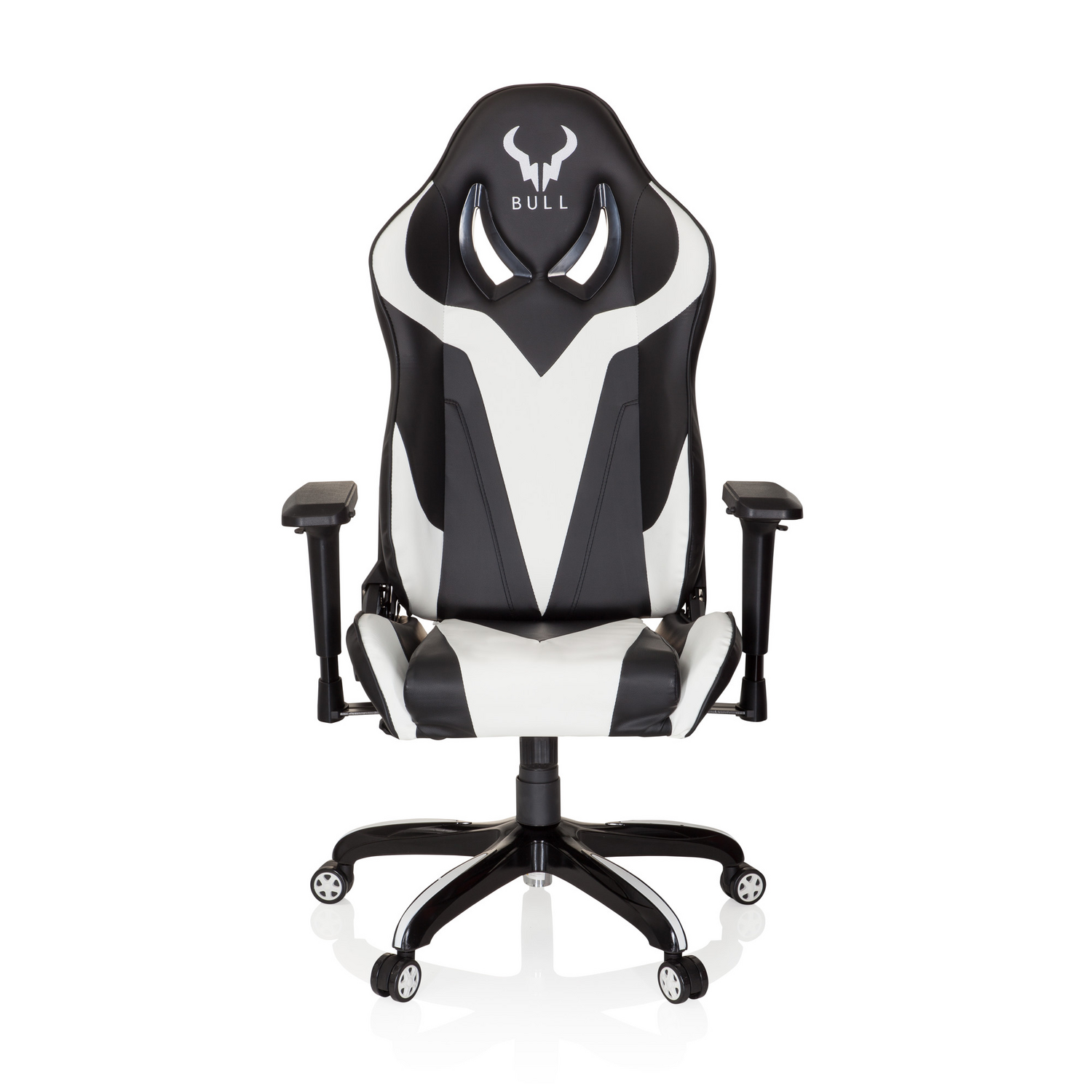 B-Ware Hjh Office Gaming Stuhl Bürostuhl Promoter I Kunstleder Schwarz Weiß Drehstuhl